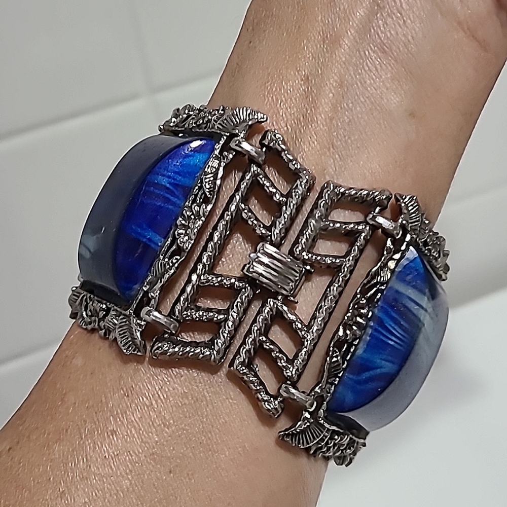Vintage Blue and silver Bracelet
